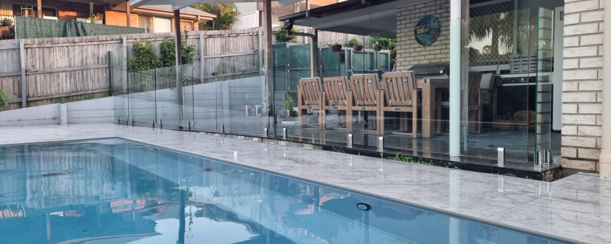 The polished spigots on Little Mountain's frameless glass bring a sense of refin...